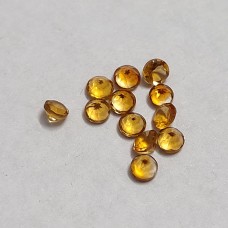 Natural golden citrine 2.5mm round brilliant cut 0.06 cts